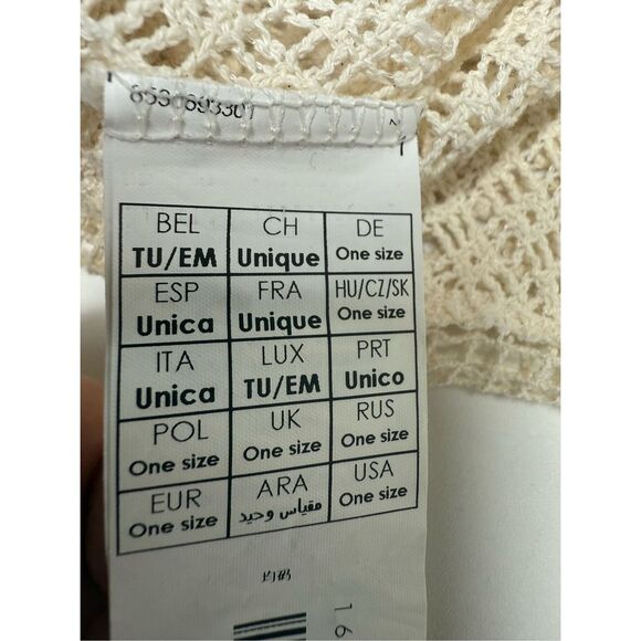 Promod Women’s Bohemian Crochet Lace Trim Cover Up Cardigan Cream One Size - Picture 10 of 13